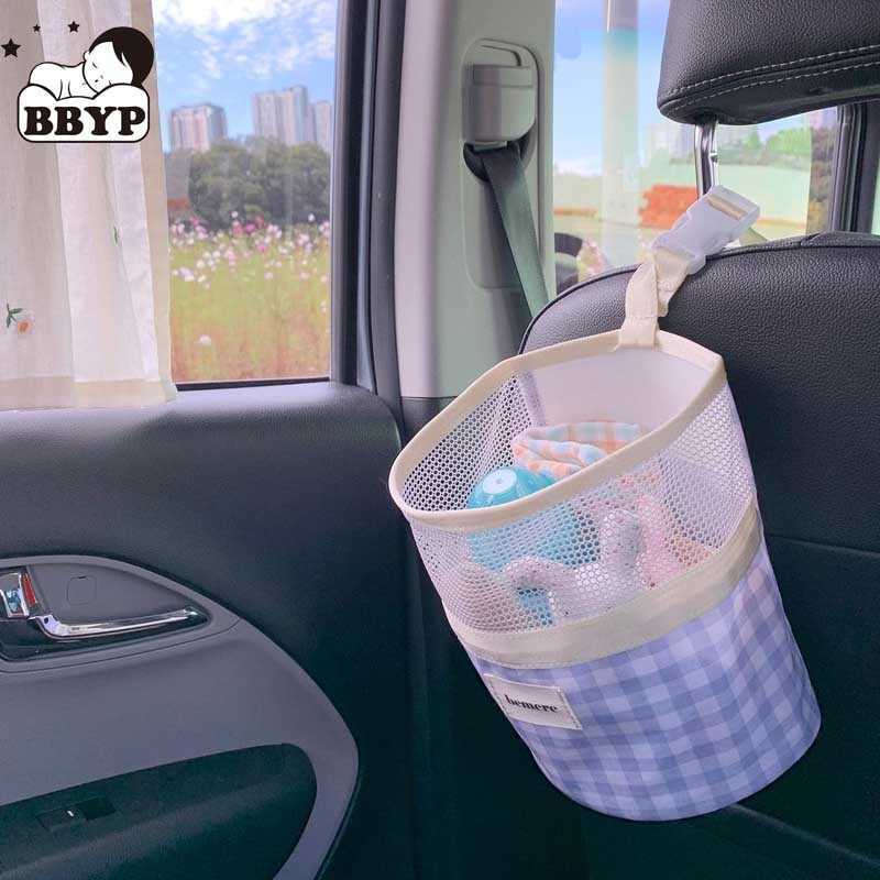 Bag Desktop Car Storage Basket Hanging Pocket Small Grid Sundries Storage Box With Handle Cosmetic Storage Bag
