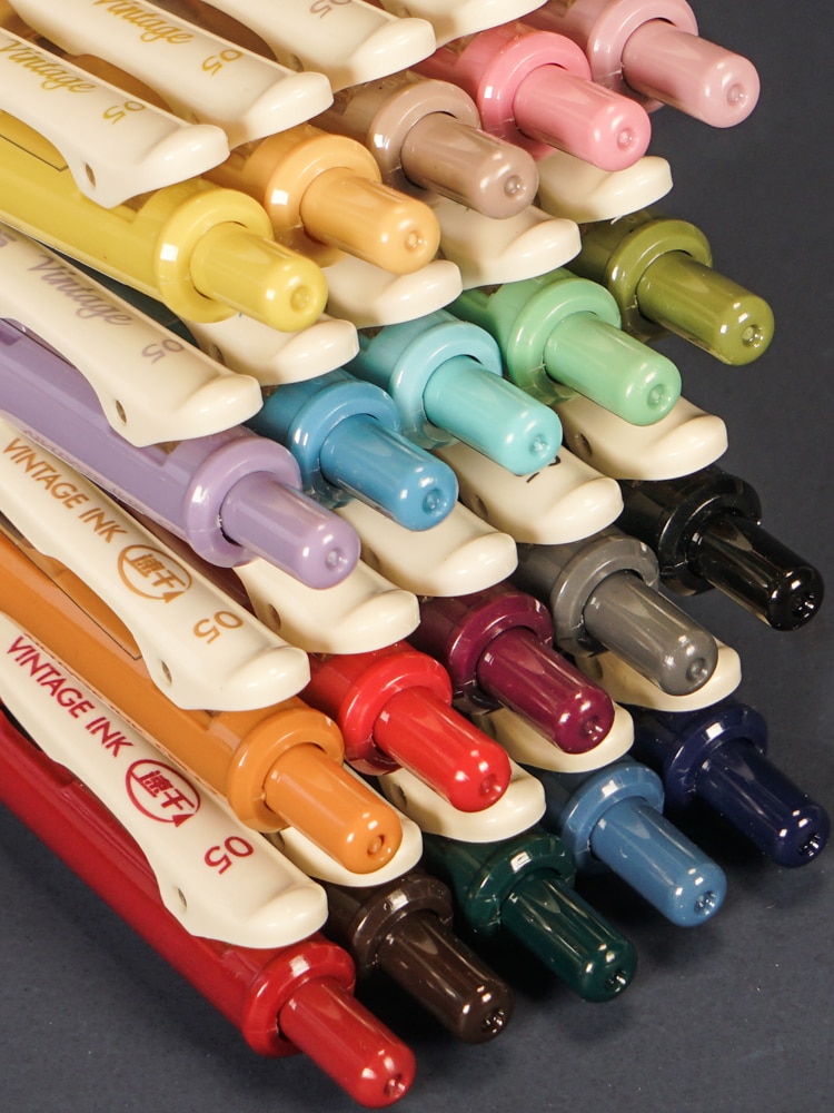Press the Retro Color Quick-drying Gel Pen 0.5 Dark Ins Simple Cold Wind 5 Colors Optional to Take Notes