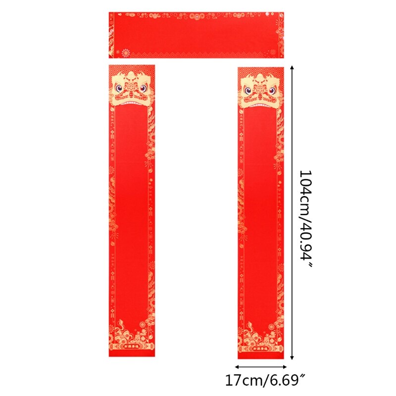 5Pcs/Pack Red Calligraphy Rice Papers Blank Spring Festival Couplets New Year Ornaments Spring Festival Gift Supplies