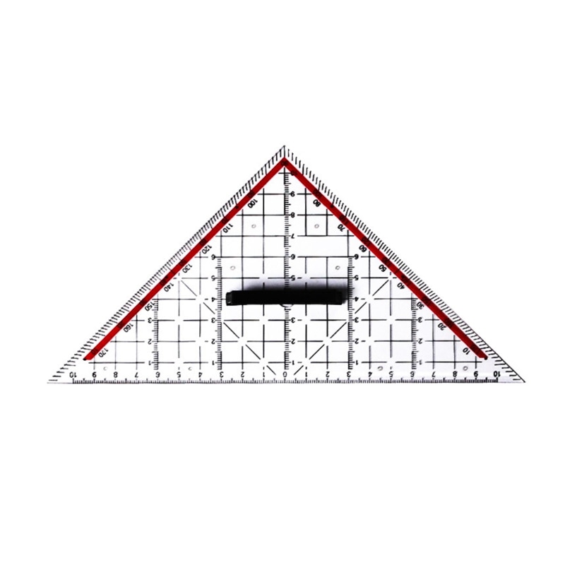 K92C Triangle-shaped Template Ruler Pro Drafting Tool for Drawing Quilting Designing