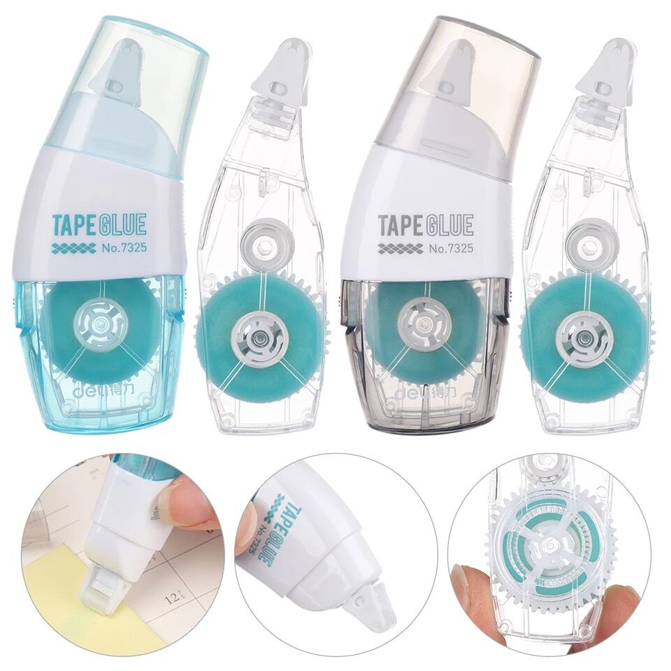 Deli Double Sided Adhesive Roller Glue Self Adhesive Dots Roller Tape Dispenser Stationery Office Supply School Supplies