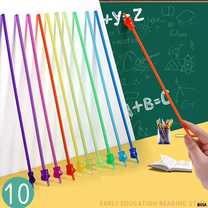 2Pcs Home Teaching Stick Blackboard Class Baton Finger Reading Sticks Teaching Tool Bendable Kids Educational Pointing Stick