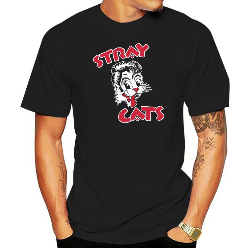 STRAY CATS official Fitted Jersey T shirt Printed Men T-Shirt Clothes top tee Men Casual Short Sleeve T Shirts