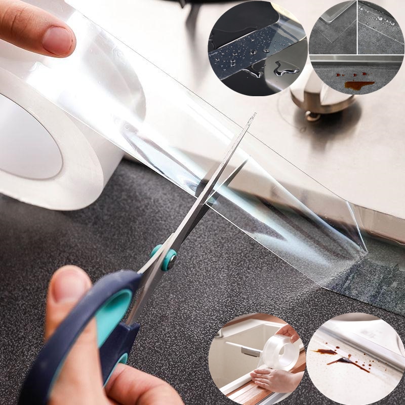 Nano Waterproof Tape Bathroom Kitchen Shower Waterproof Mould Proof Tape Strip Strong Waterproof Self Adhesive Sink Bath Sealing