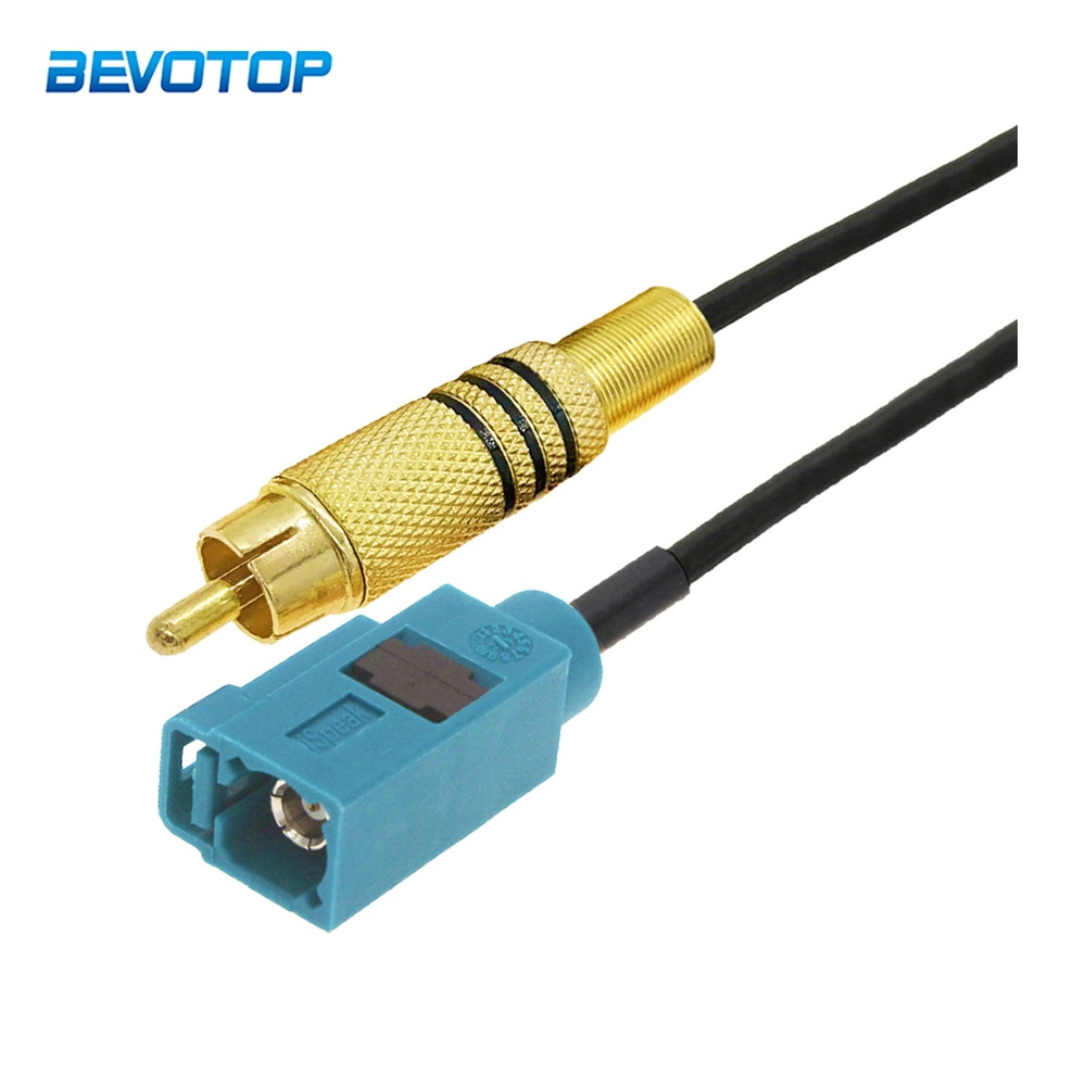Universal Fakra Z Female to RCA Male Plug Video Cable Adapter RG174 Pigtail Car Parking Reversing Rear View Camera Adapter Cable
