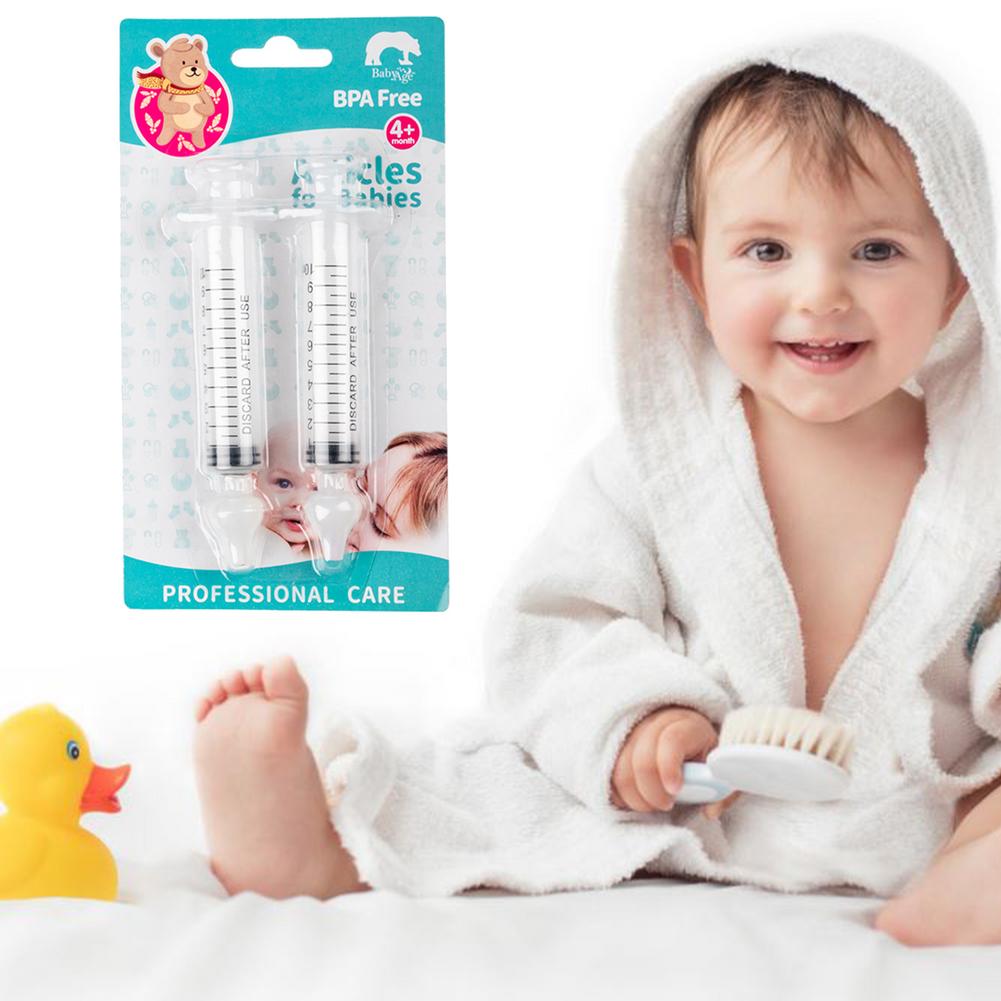 Baby Nasal Syringe Reusable Silicone Nasal Irrigator Needle-tube Baby Nasal Washing Device Soothing Nose Rinse Home