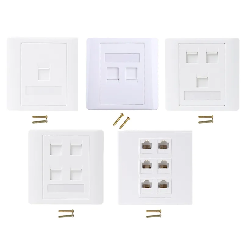 86 Type Computer Socket Panel CAT5E Network Module RJ45 Cable Interface Outlet