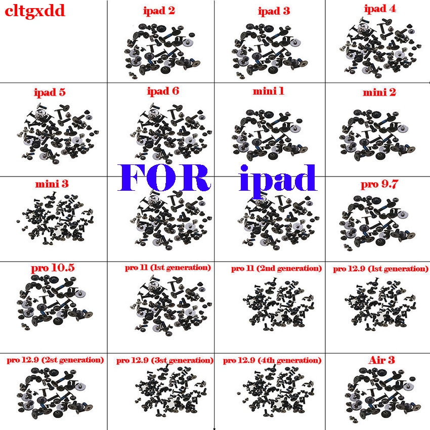 1 set FOR iPad 2/3/4/5/mini Pro 9.7 10.5 11 12.9 Air 3 motherboard full screw sleeve replacement inner accessory bolt