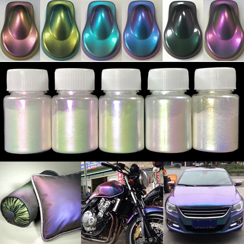 10g Finger Nail Car Chameleon Pigment Powder Color Shift Pigment Color Changing Pigment Auto Decor Pearlescent Pigment Powder
