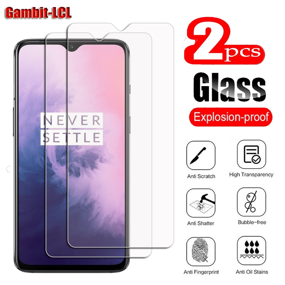 2Pcs Original Protective Tempered Glass For OnePlus 7 6T OnePlus7 OnePlus6T A6010, A6013 Screen Protective Protector Cover Film