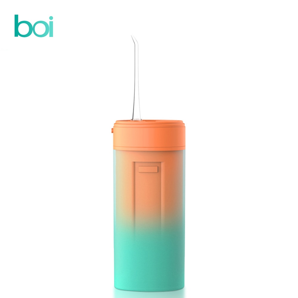 [Boi] 4 Nozzles 160ML Waterproof Mini Smart Memory Retractable Portable Oral Irrigator 4 Modes Wash Flosser Cleaning Devices
