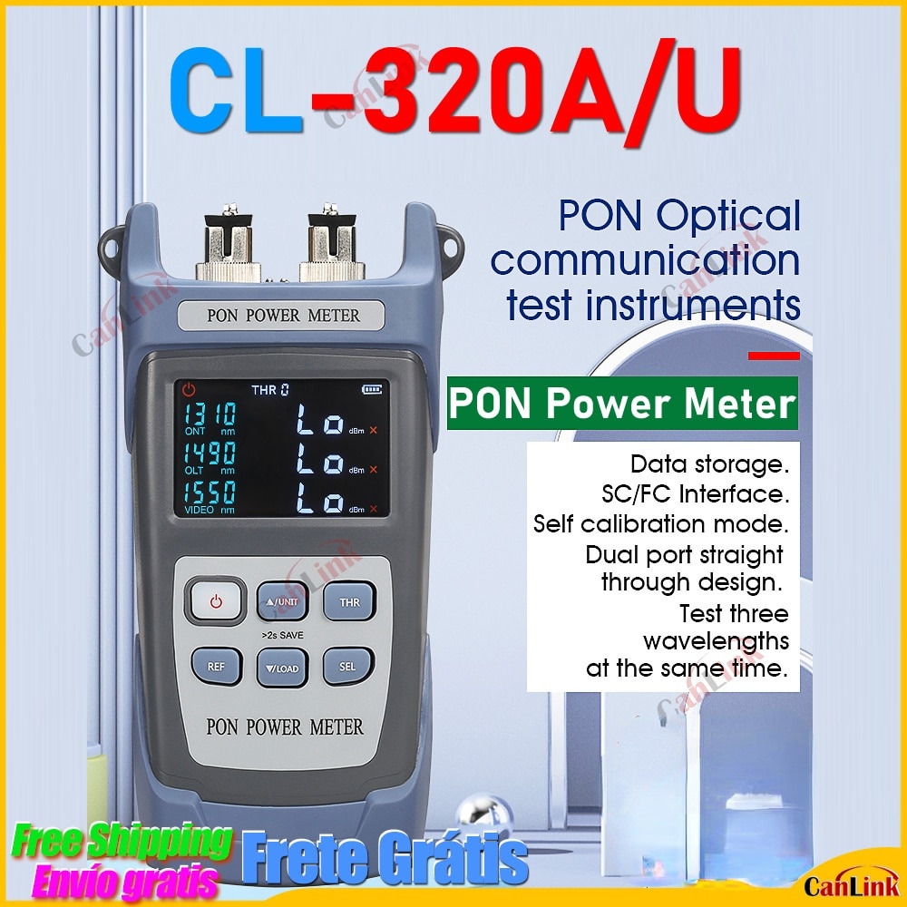 Promotion Fiber Optical PON Meter CL-320APC UPC CL-320A/U Portable PON Power Meter FTTX ONT 1310nm|1490nm|1550nm as AUA-320A/U
