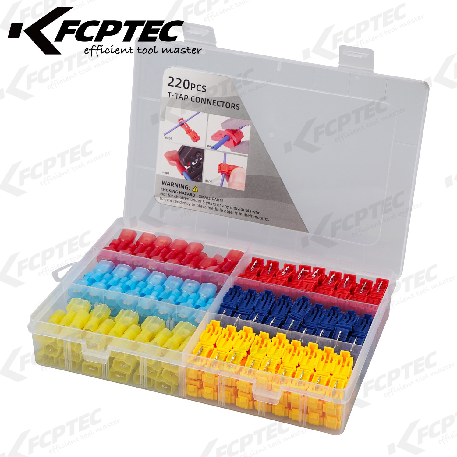 t-tap Connector Wire Quick Connect Splice Self-Stripping Electric Terminals Insulated Male Disconnect Spade Terminals Tool Set