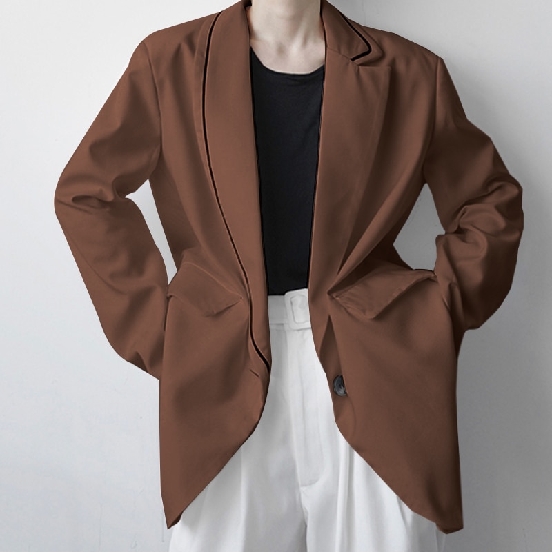 Stlylish New Men Blazer Casual Streetwear Loose Comeforable Coat Suits Male Solid Color Long Sleeves Jackets Coats S-5XL INCERUN