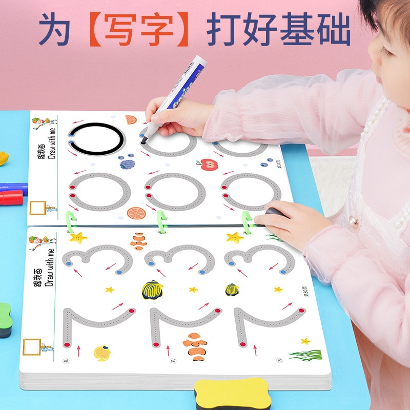 Magical Tracing Workbook Reusable Calligraphy Copybook Toddler Learning Activities For Kids Children Toys Education Stationery