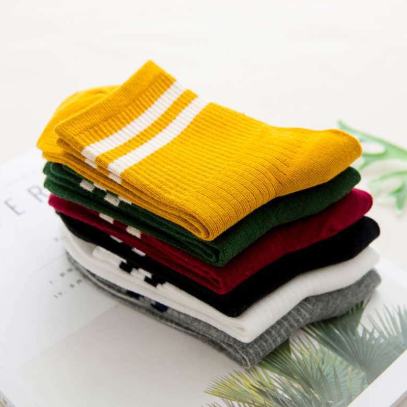 Goodeal Standard Thickness Funny Novelty Cute Cotton Loose Striped Men Long Socks Fashion Street Couple High-quality Youth Sock