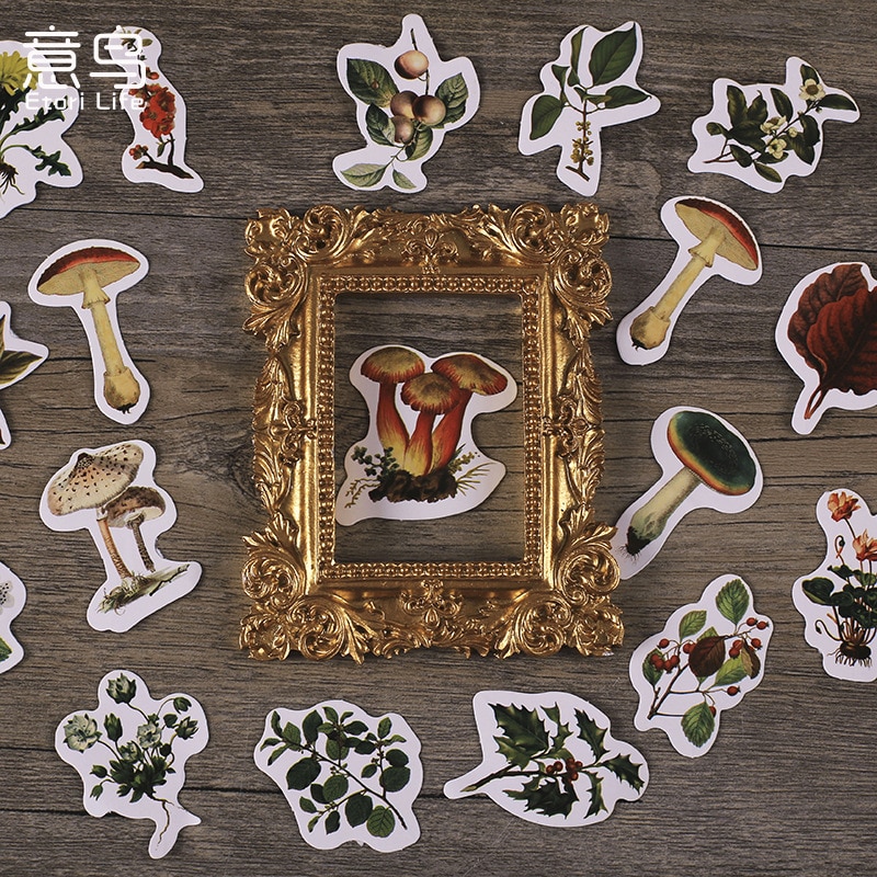 46 Pcs Vintage Style Box Sticker Lovely Stationery Sticker Retro Scrapbooking Sticker Diy Kawaii Stickers Set For Diary Albums