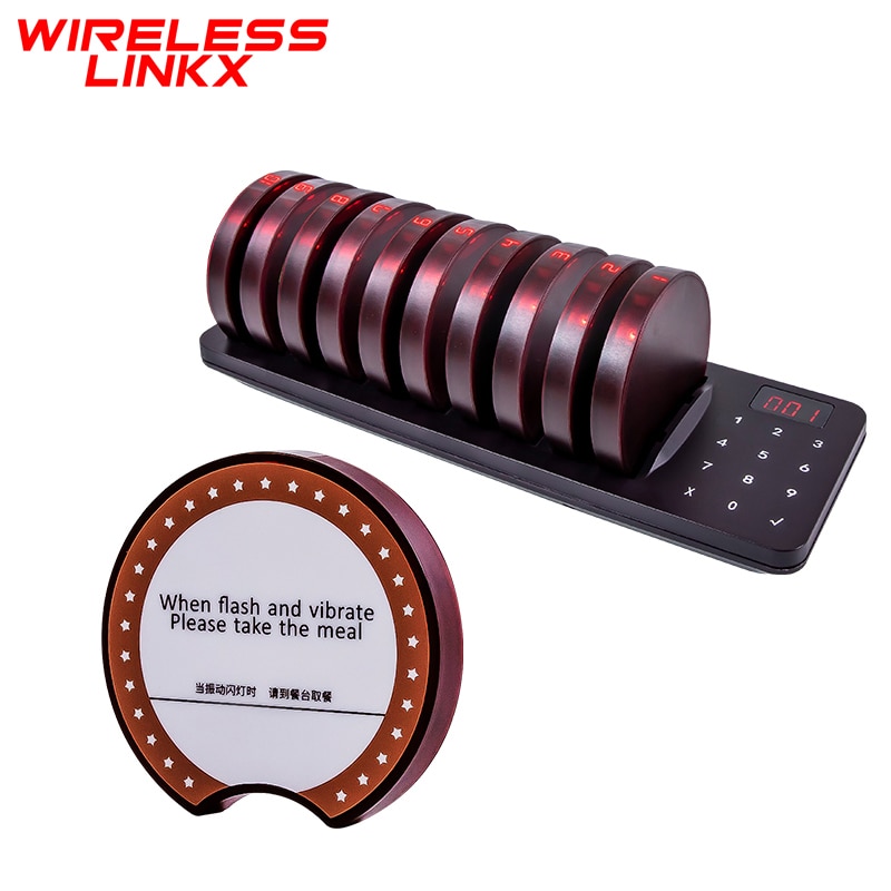 Wireless Restaurant Pager System Queue Calling System Waterproof Buzzers Food Pager For Clinic Coffee Shop Food Truck
