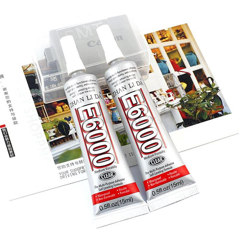 2pcs E6000 Glue 15ml CrystalDIY Strong Hotfix Adhesive for Jewelry Clothes Craft Tool