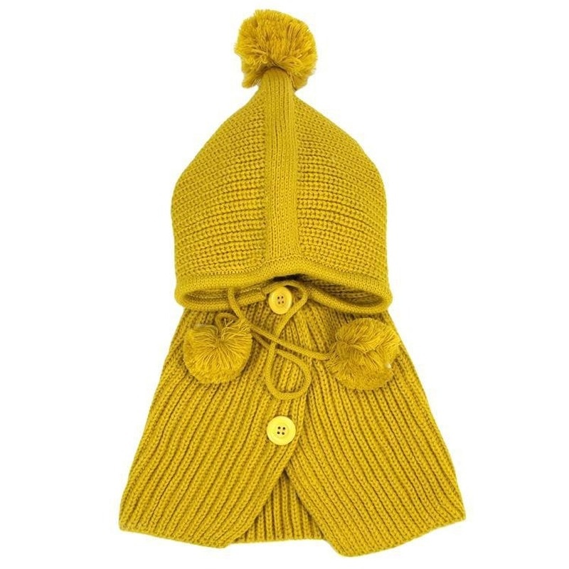 Children's Winter Hats Warm Velvet Ear Hats Baby Cute Boys and Girls Knitting Wool Hats Good Quality Shawls Gift 1-6 Years