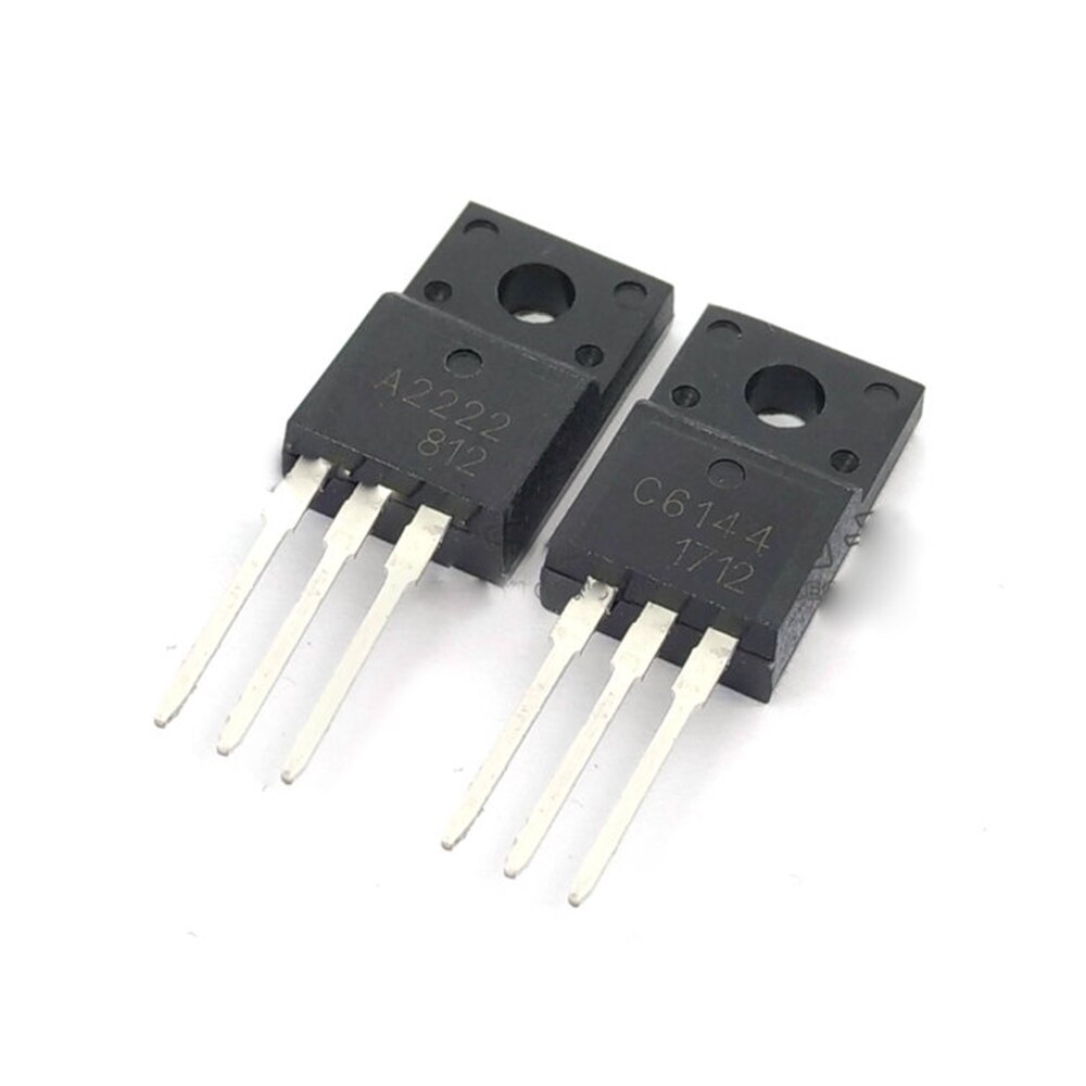 10pcs/lot New 2SA2222 & 2SC6144 TO-220F (5 x A2222 + 5 x C6144) Silicon PNP Power Transistor