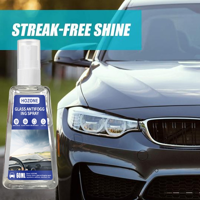 60ML Auto Glass Antifogging Agent Long-lasting Car Window Defogging Rearview Mirror Car Interior Windshield Rainproof Agent