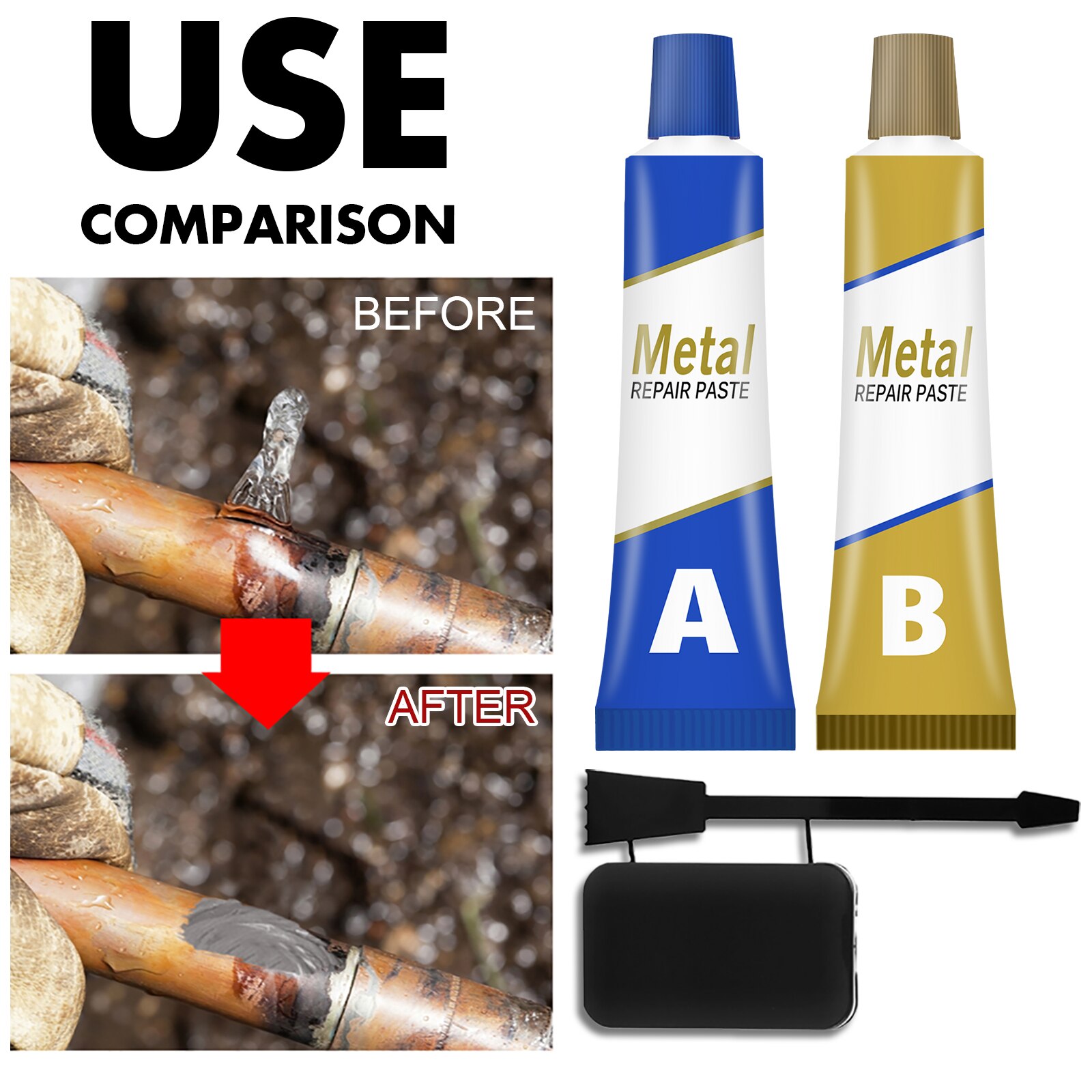 20g/50g/80g/100g Quick-drying Cold Welding Glue Steel Cast Iron Metal Repair Agent Glue 1pc Industrial Repair Paste Glue