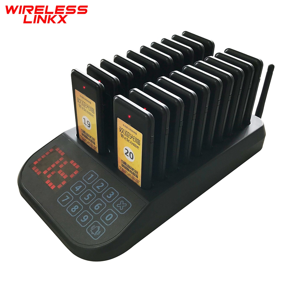 Wireless Restaurant Pager Queue Guest Customer Calling Paging System for Coffee Dessert Shop Food Truck Court