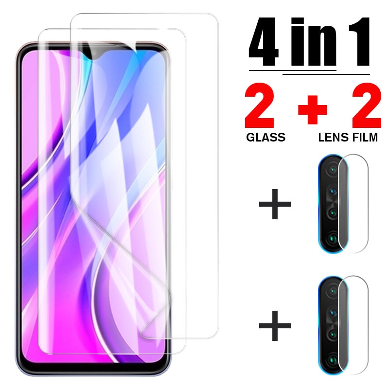 4in1 Hydraulic Protective Glass For Xiaomi Redmi Note 9 10 8 Pro 9T 10S 9S 8T Screen Protector For Redmi 9 9T 9C K40 8 Glass