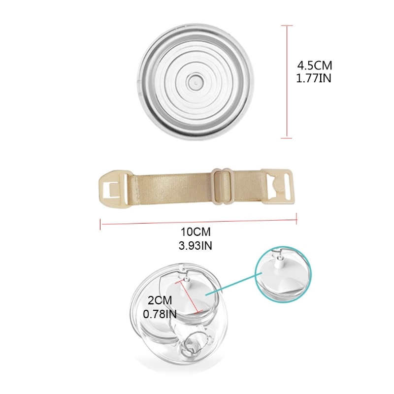 Wearable Breast Pump Accessories Bra Adjustment Buckle Silicone Diaphragm Suction Bowl Seal Cover Electric Breastpump Parts P31B