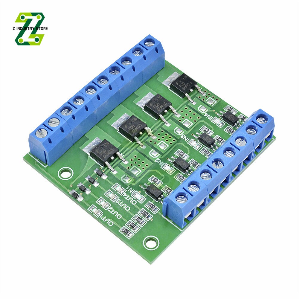 MOS Tube Optocoupler Isolation Drive Module 4 Channels Pulse Trigger Switch Controller Optical Isolation Module