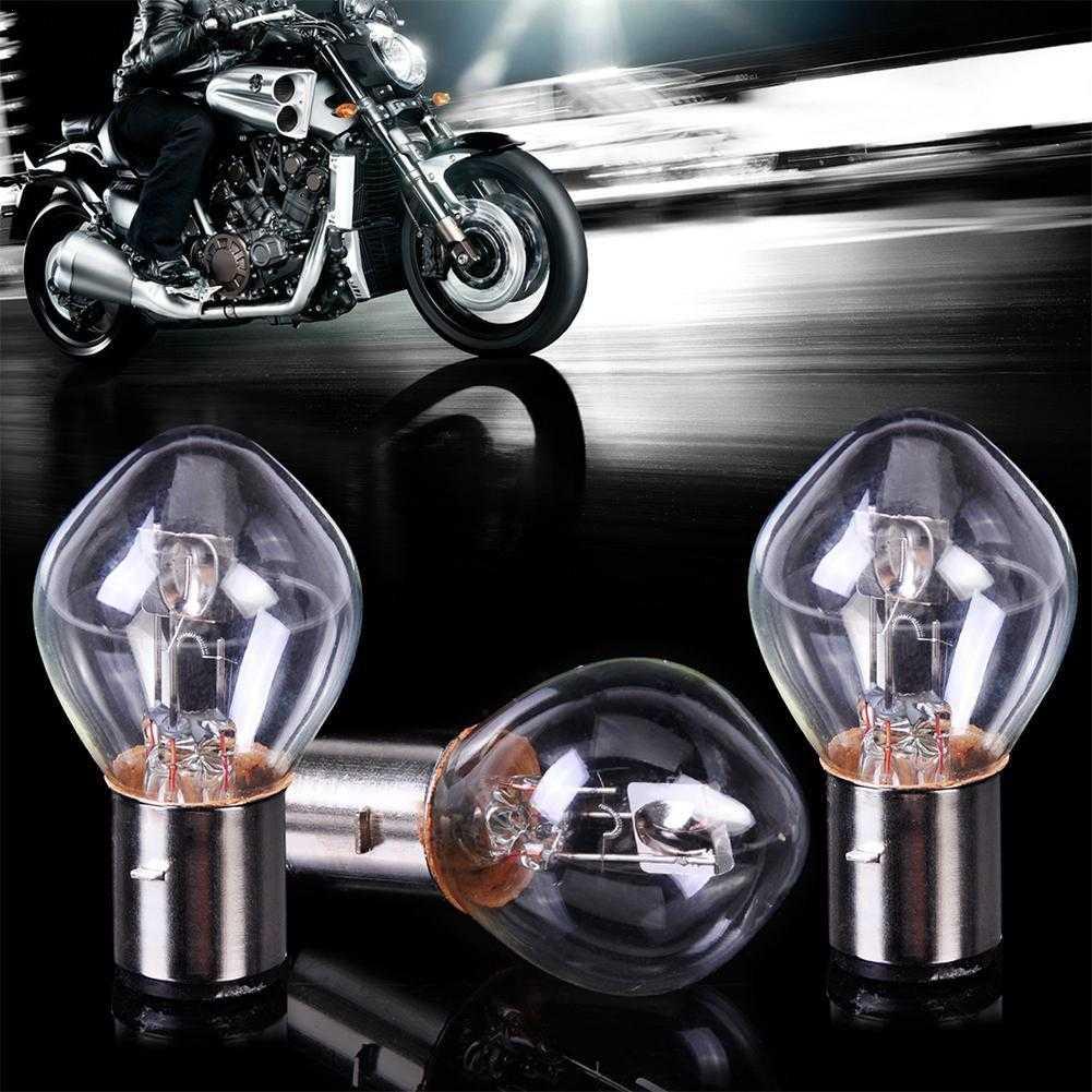 1/2pcs Motorcycle Halogen Bulbs B35 BA20D 12V 35W ATV Moped Scooter Headlights 10A Motor Head Lamps