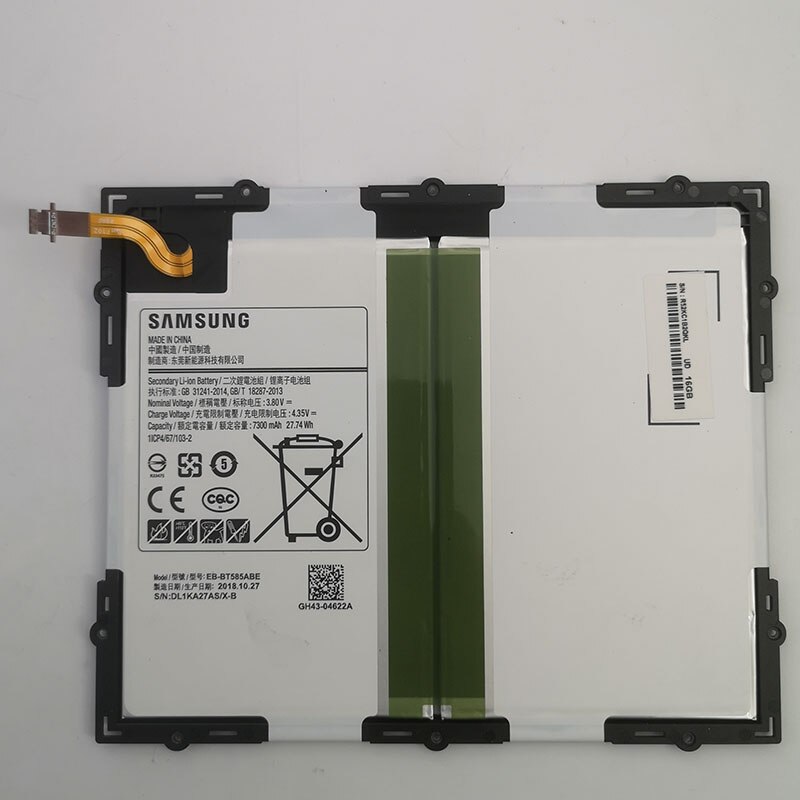 EB-BT585ABE Battery For Samsung Tab A 10.1 2016 BT580 SM-T585C EB-BT585ABA Replacement Tablet Battery 7800mAh