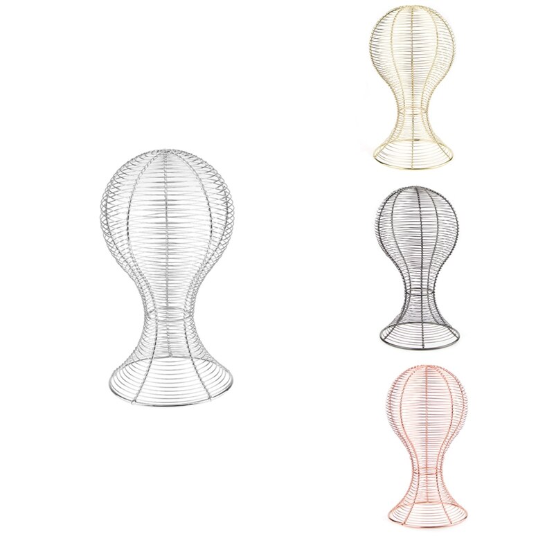 Metal Wigs Display Stands Hair Mannequin Head Hat Display Holder Stand Tool Storage Rack For Shop Salon Home