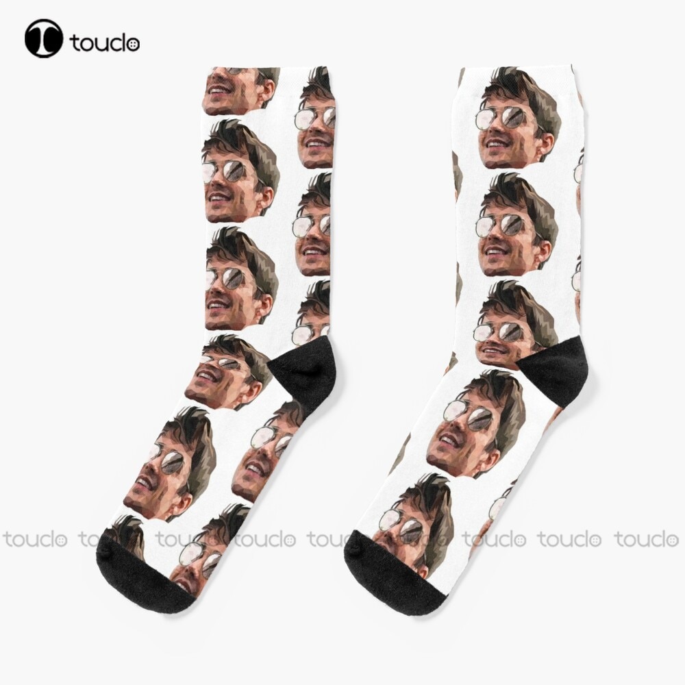 Charles Leclerc 16 Socks Red Socks Women Christmas Fashion New Year Gift Unisex Adult Teen Youth Socks 360° Digital Print Custom
