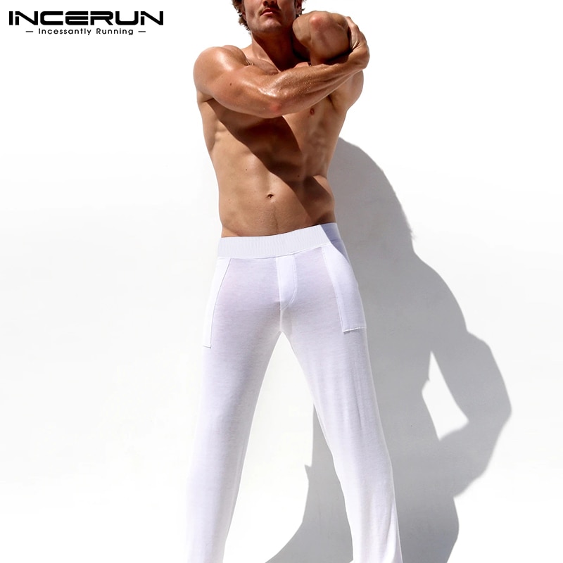 Comeforable Homewear Men's Well Fitting Elastic Waist Solid All-match Simple Fitness Legging Yoga Loungewear Trousers S-5XL