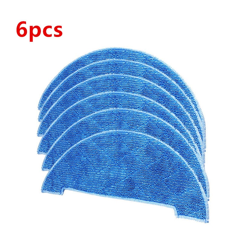 6pcs Vacuum Cleaner Mop Cloth Rags for ILIFE A80 Plus Robotic Vacuum Cleaner Parts Cleaning Mop Replacement