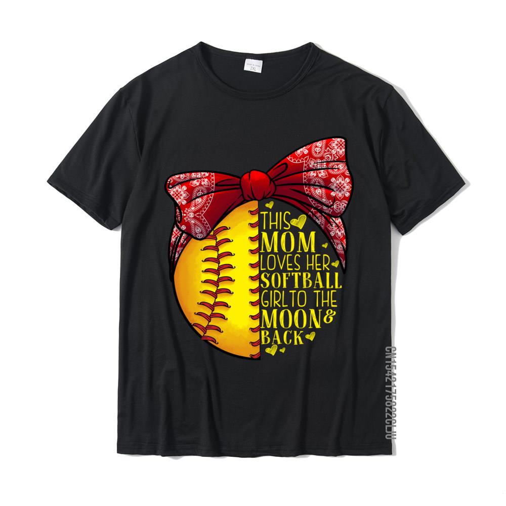 Funny Softball Gift Mom Women Pitcher Catcher Girls Lovers Designer Men Top T-Shirts Camisa Tops Shirts Cotton Casual