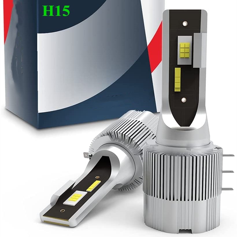 H15 (A Pair) 6000K ED Replacement Bulb Diamond Cool White 12V 70W H15 Led Car Headlight Lamps 8000lms high beam / 2000lms DRL