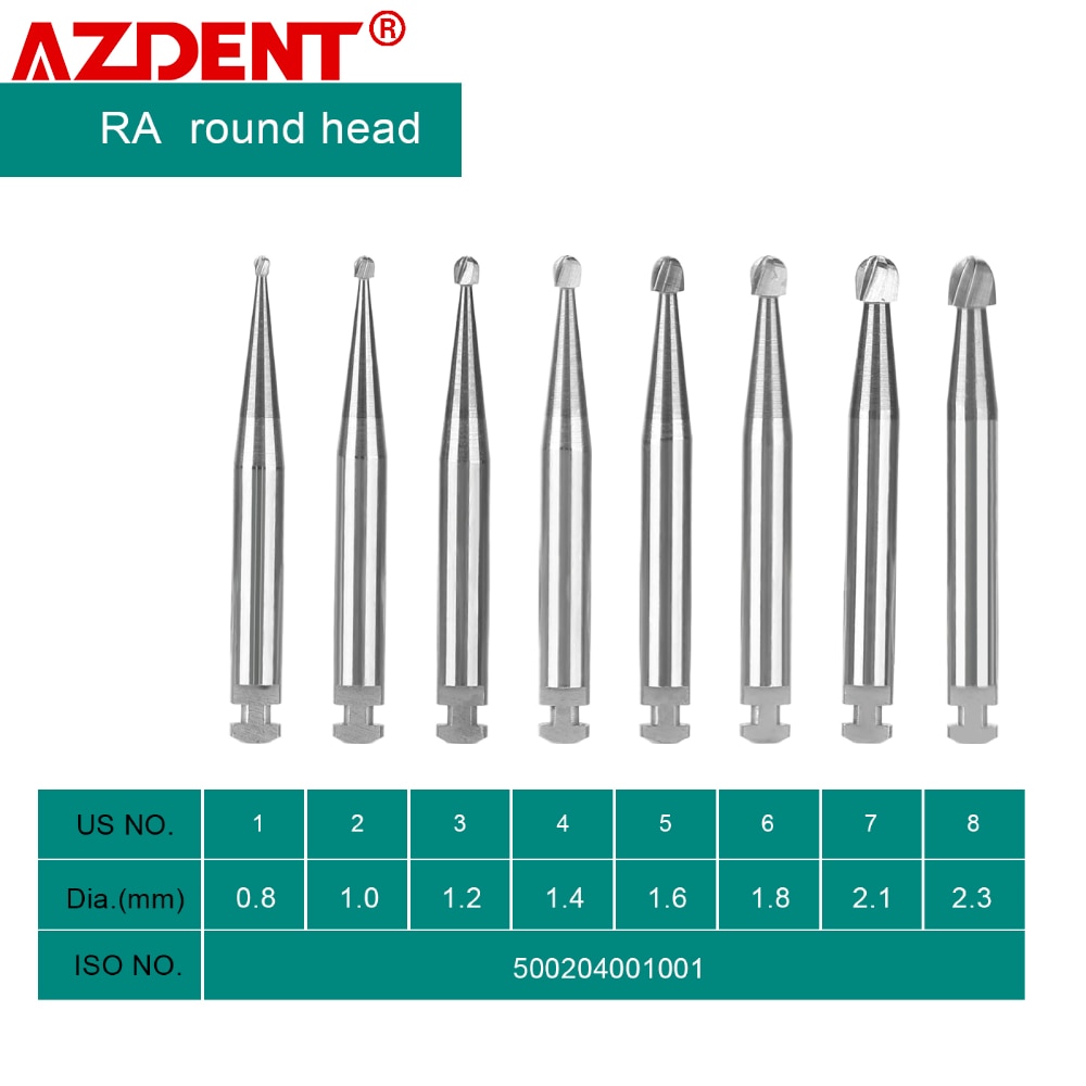 5PCS/Box Dental Tungsten Steel RA Burs Right Angle for Low Speed Handpiece Dentistry Lab Clinic Bur for Dentists