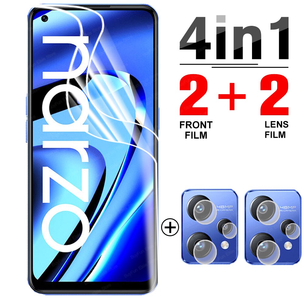 4 in 1 Hydrogel Film For Oppo Realme Narzo 50 Pro Screen Protector film for Narzo 50A Prime 50i 30A 30 Pro 5G film not glass