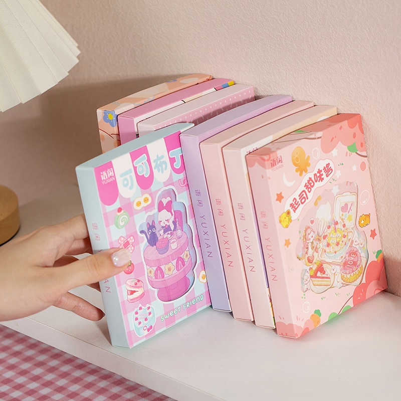 50 Sheets Cute Girl Hand Account Stickers Set DIY Decoration Kawaii Hand Account Notebook Cup Pattern Stickers Stationery