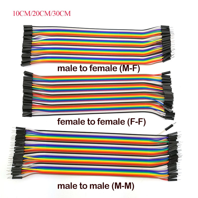 10CM/20CM/30CM Jumper Wire Male to Male, Female to Female Pin, Male to Female 40PIN Jumper Breadboard Cable for DIY KIT