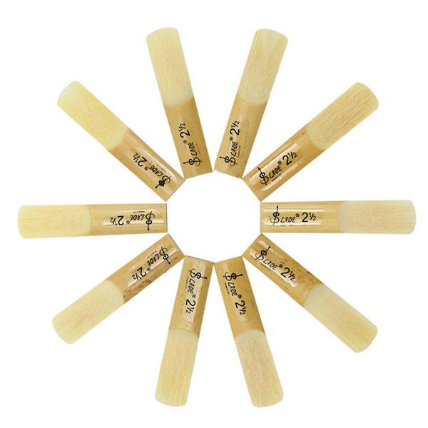 【USA READY STOCK 】10pcs LADE E-Flat Alto Saxophone Reed with Transparent Case Strength 2.5