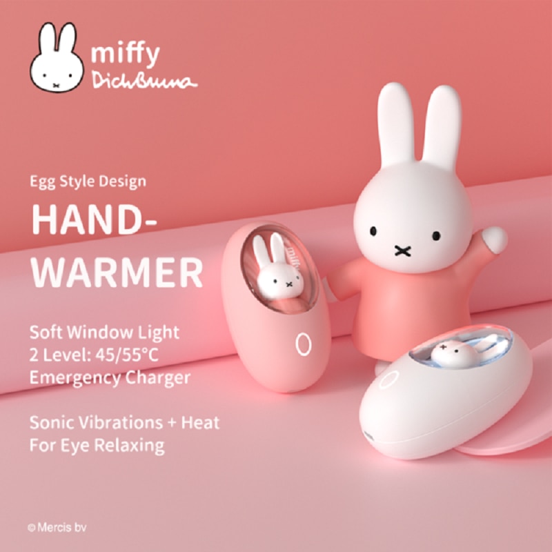 Miffy Handwarmer Egg Rechargeable Hand-Warmer comes with window soft light Mini Hand Warmer Winter Portable USB PowerBank Gifts