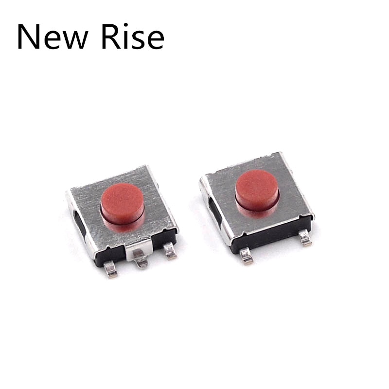 100Pcs 5Pin Red SMD 6x6mm Tact Push Button Switch 6*6*3.1MM Micro switch 6x6x3.1mm Momentary Switch