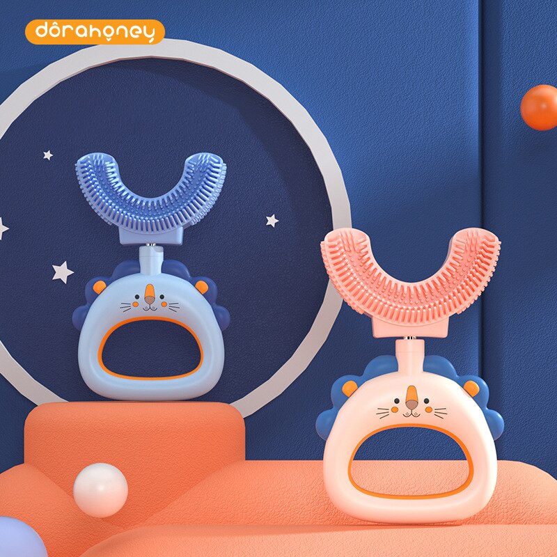 New Baby Mouth Toothbrush Children’s Teeth Oral Care Cleaning Brush Convenient and Simple Silicone Baby U-Shaped Toothbrush