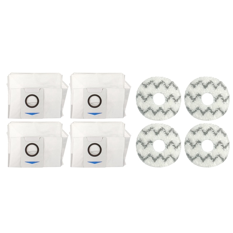 For Ecovacs Deebot X1 Omni Turbo Robot Vacuum Cleaner Replacement Spare Accessories Dust Bag Mop Cloth 8Pcs