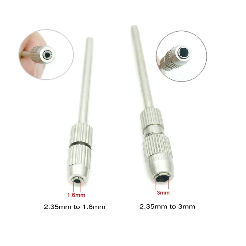 1Pc Dental Lab Drill Burs Adapter Converter 2.35mm To 1.6mm & 2.35mm To 3mm Shank Polisher