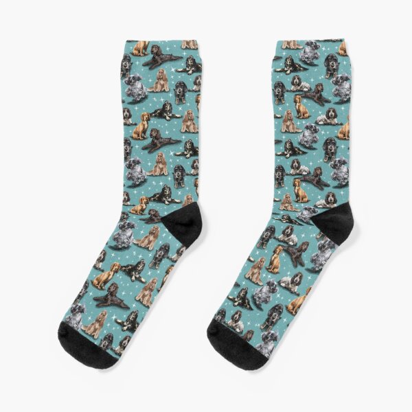 The Cocker Spaniel Crew Socks Ladies Winter Comfortable Short Unisex Breathable Cotton Autumn Pattern Girls Women Best Sports